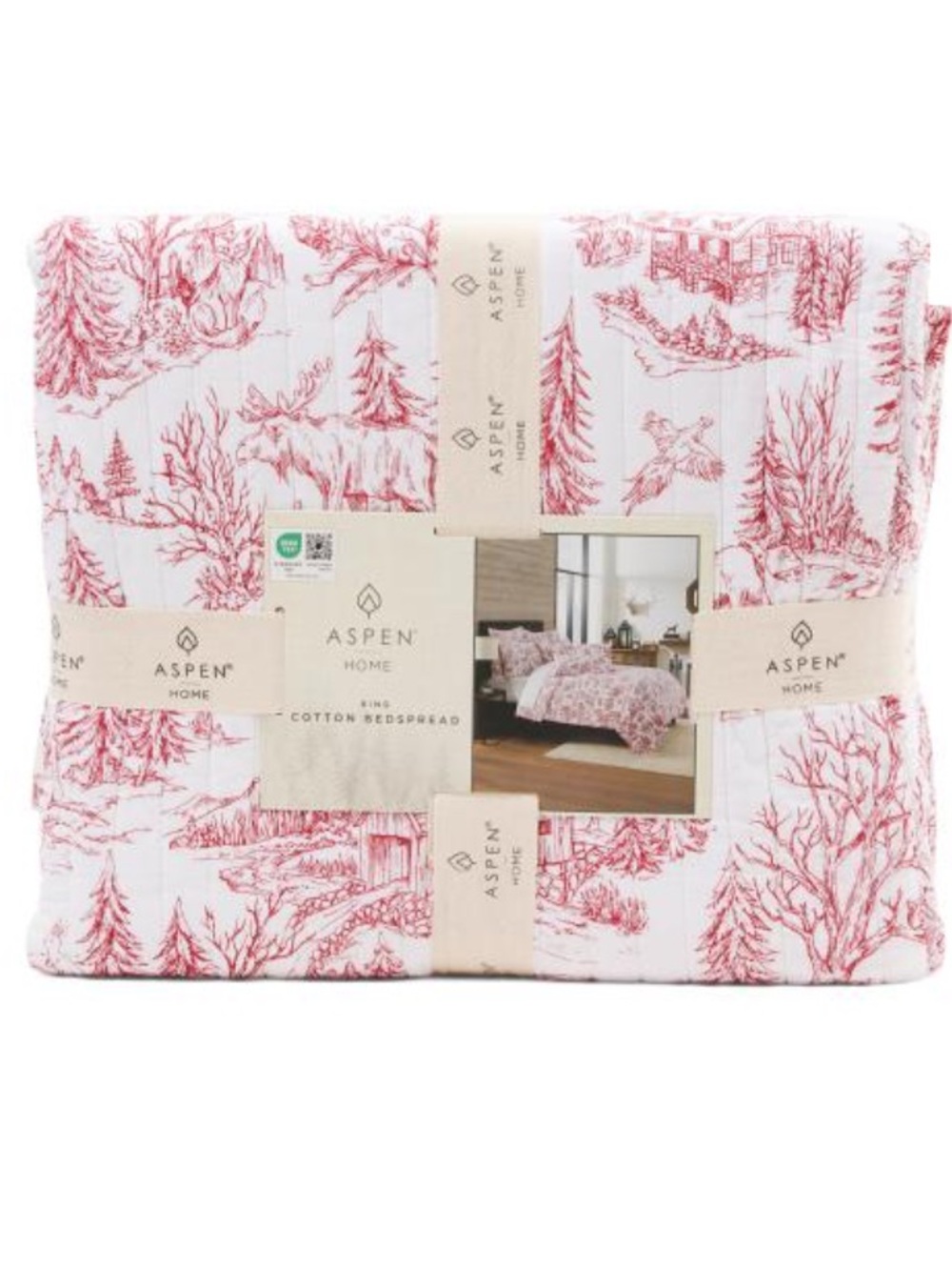 ASPEN cotton toile quilt set